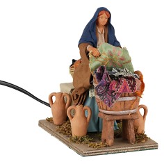 Lavandaia 14 cm in movimento per presepe Mondo Presepi