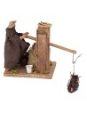 Pescatore 12 cm in movimento per presepe Mondo Presepi
