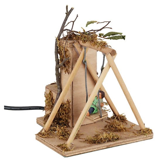 Bambino su altalena 10 cm in movimento