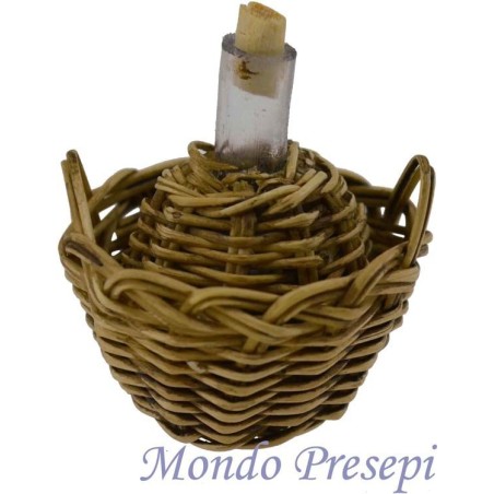 Damigiana impagliata cm 4,5 h. Mondo Presepi