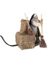 Woman with broom 12 cm in motion
