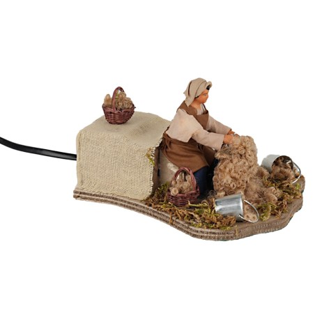 Tosatore 10 cm in movimento per presepe Mondo Presepi