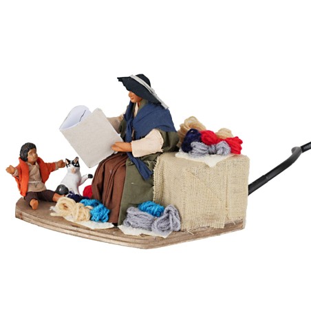 Racconta storie 12 cm in movimento per presepe Mondo Presepi