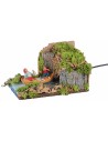 Barca con pescatori sul fiume in movimento 25x16x20 h