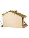 Cabaña completa de natividad con fuente funcional cm 39x23x23 h