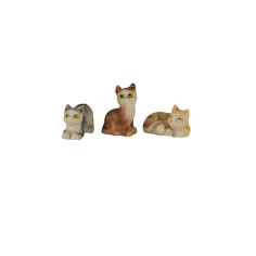 Set tre gatti assortiti cm 2,5x3h