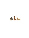 Set tre gatti assortiti cm 2,5x3h