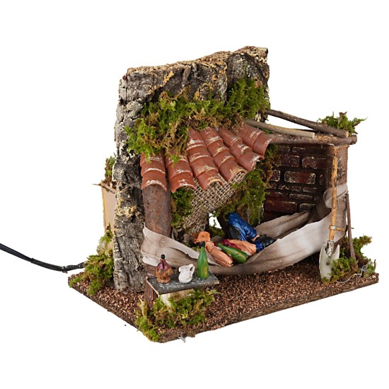 Dormiglione in movimento cm 24x16x21 h per presepe Mondo Presepi