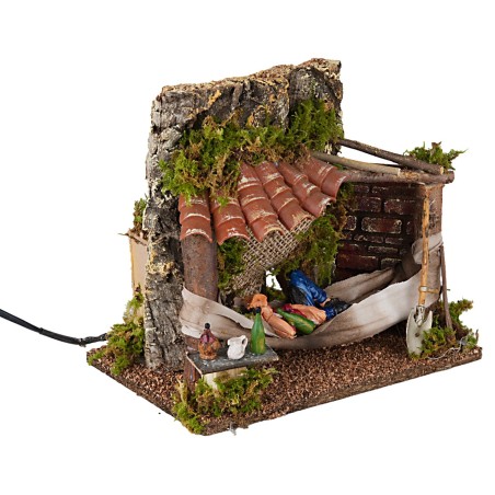 Dormiglione in movimento cm 24x16x21 h per presepe Mondo Presepi