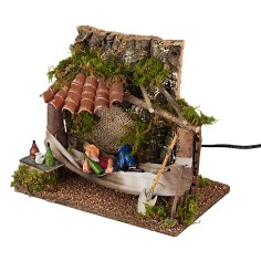 Dormiglione in movimento cm 24x16x21 h per presepe Mondo Presepi