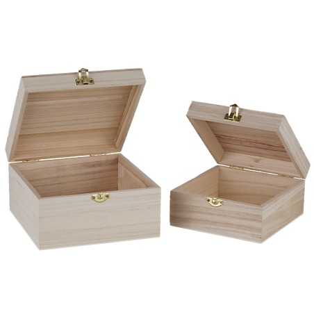 Set due cofanetti in legno per presepe Mondo Presepi