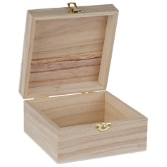 Wooden box cm 15x15x8 h 2