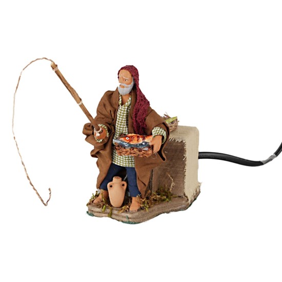 10 cm moving fisherman for nativity scene Mondo Presepi