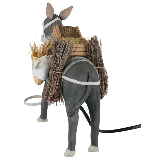 Standing donkey in motion 24 cm for nativity scene Mondo Presepi
