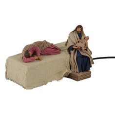 Natività 12 cm in movimento con Madonna che riposa 2