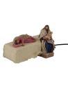 Natività 12 cm in movimento con Madonna che riposa