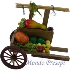 Cart with fruit and greengrocers cm 12x7
