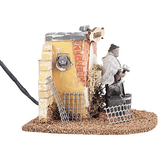 Fabbro 8 cm in movimento per presepe Mondo Presepi