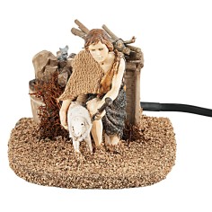 Ragazzo con agnello 12 cm con doppio movimento