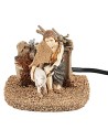 Ragazzo con agnello 12 cm con doppio movimento