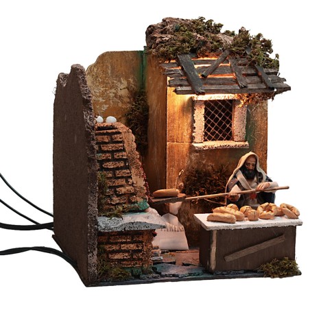 Baker 10 cm in motion with fire and light