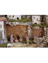 Nacimiento con luces y fuente funcionando completo con figuritas cm