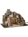 Presepe con luci e fontana funzionante cm 62x50x45 h