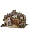Presepe con luci e fontana funzionante cm 62x50x45 h
