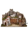 Nativity scene with lights and working fountain, dimensions