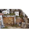 Presepe con luci e fontana funzionante cm 62x50x45 h