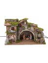 Nativity scene with movement, lights, working fountain and