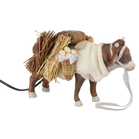 Ox in motion 24 cm for nativity scene Mondo Presepi