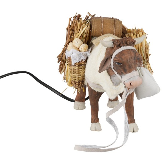 Ox in motion 24 cm for nativity scene Mondo Presepi