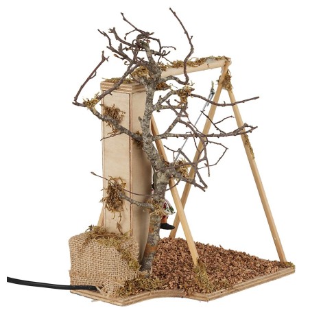Bimba sull'altalena 24 cm in movimento per presepe Mondo Presepi