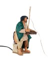 Pescatore con canna in movimento 24 cm