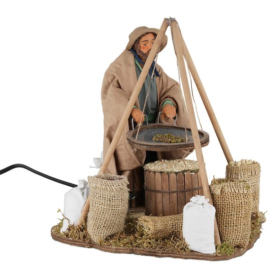 Uomo che setaccia in movimento 24 cm per presepe Mondo Presepi
