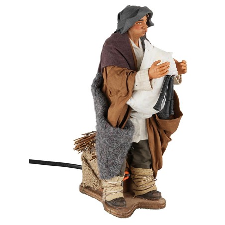 Zampognaro in movimento 30 cm per presepe Mondo Presepi