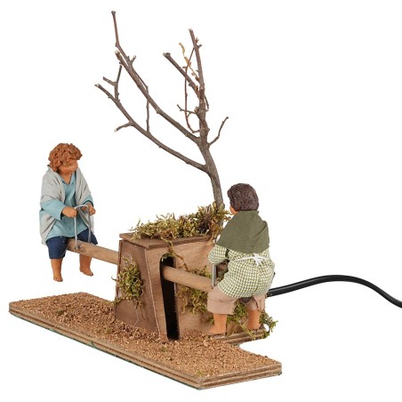 Children on the swing in motion 24 cm series