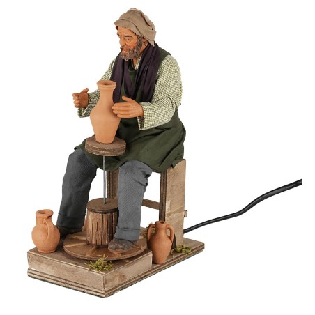 Ceramista in movimento serie 30 cm per presepe Mondo Presepi