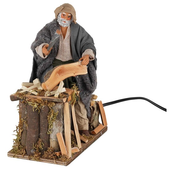 "Woodcutter in motion 24 cm for nativity scene Mondo Presepi"