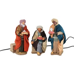 Reyes magos en movimiento 30 cm para belén Mondo Presepi