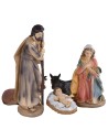 Set 11 soggetti Natività, Magi, angelo e pastore 40 cm in