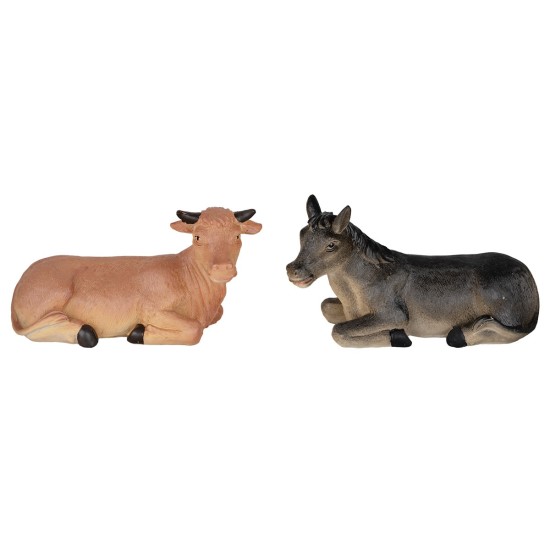 Set 11 soggetti Natività, Magi, angelo e pastore 40 cm in