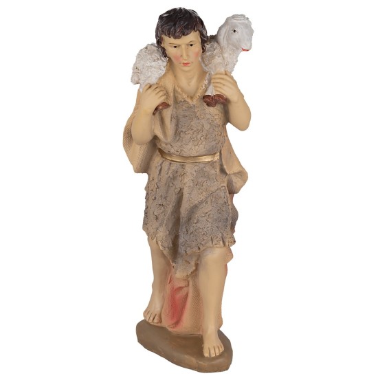 Conjunto de 11 figuras Natividad, Reyes Magos, ángel y pastor