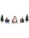 Set of figurines for Christmas village 5 pcs