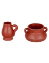 Set of 2 amphorae 3-3.5 cm h