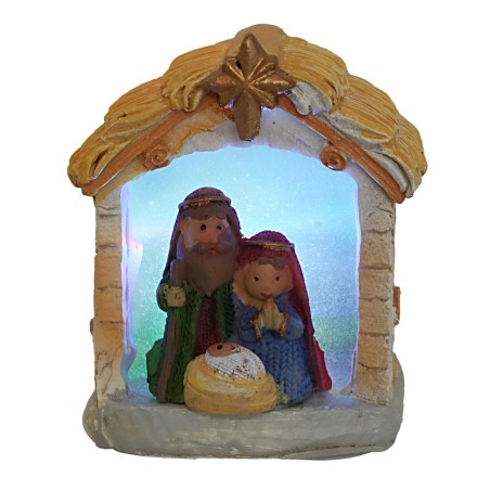Naïve nativity illuminated with LED cm 5x4.5x8 h