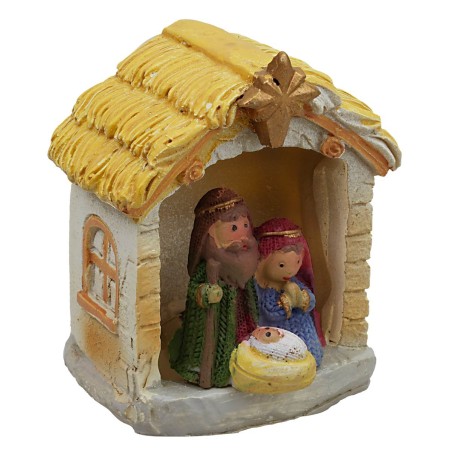 Naïve nativity illuminated with LED cm 5x4.5x8 h