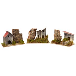 Conjunto 3 casitas cm 12x5x8 h