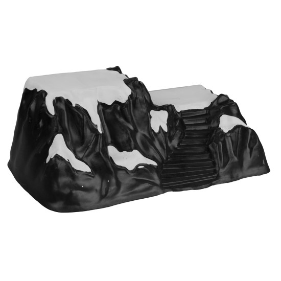 Partially snowy mountain scenery for decorations 42X22X17 cm